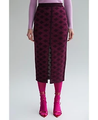 Sskein Women's Geometric Jacquard Knit Pencil skirt