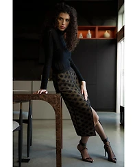 Sskein Women's Geometric Jacquard Knit Pencil skirt