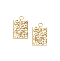 Sohi Women's Silver Bubble Drop Earrings
