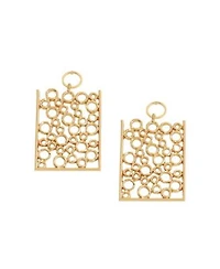 Sohi Womens Silver Bubble Drop Earrings