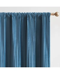 Glam Pleated Velvet Light Filtering Window Curtain Panels Pair 38x84