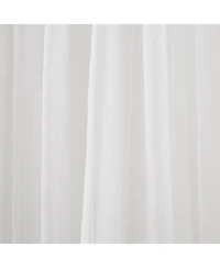 Lush Decor Calia Textured Stripe Sheer Window Curtain Panels Neutral Pair 52x84
