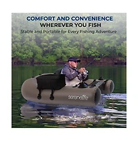 Inflatable Modular Fishing Kayak with Single-Action Hand Pump, Carry Bag, and Repair Kit