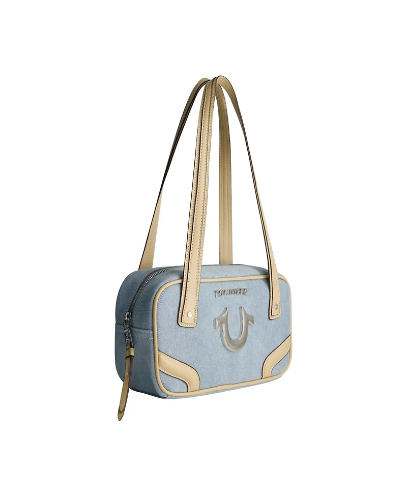 True Religion Small Denim Bowling Satchel