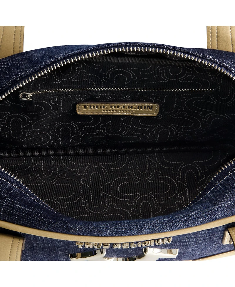 True Religion Small Denim Bowling Satchel