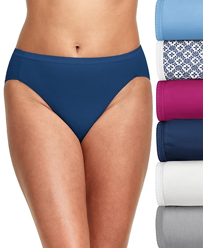 Hanes Women's 6-Pk. Ultimate Breathable High-Cut Underwear 43H6CC