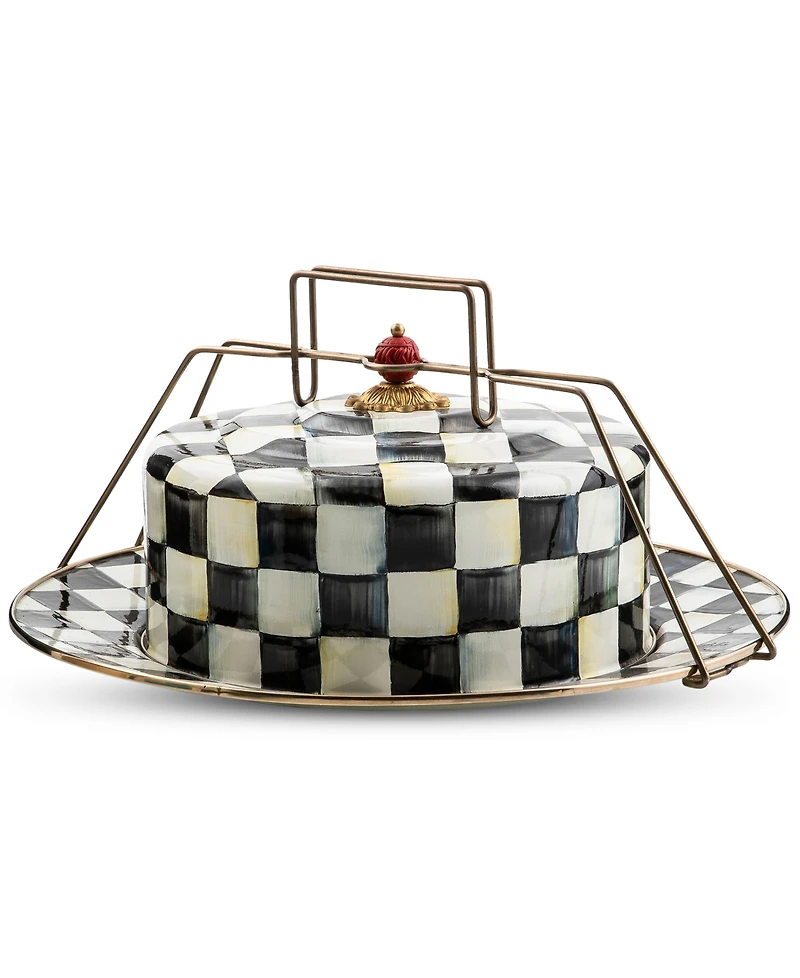 Mackenzie-Childs Courtly Check Cake Carrier
