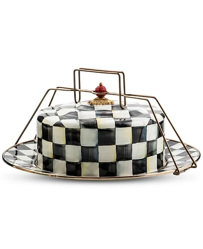 Mackenzie-Childs Courtly Check Cake Carrier