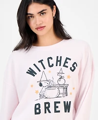 Grayson Threads, The Label Juniors' Halloween Snoopy Thermal Crewneck