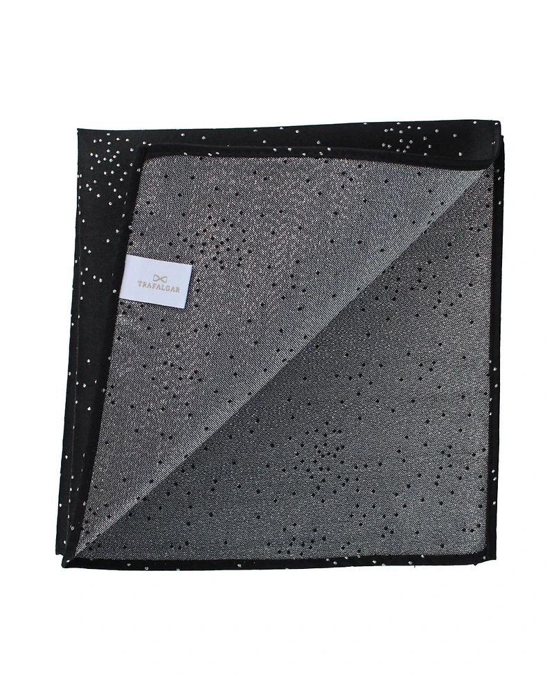 Trafalgar Men's Mystere Metallic Star Light 12 x Silk Pocket Square