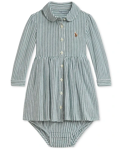 Polo Ralph Lauren Baby Girls Striped Oxford Shirtdress