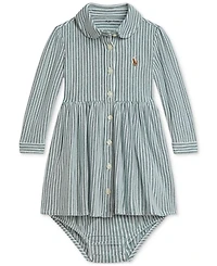 Polo Ralph Lauren Baby Girls Striped Oxford Shirtdress