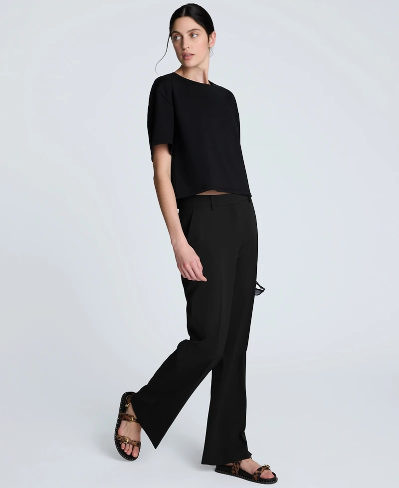 Kenneth Cole Women's Luxe Twill High Rise Flare Pants