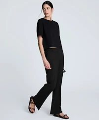 Kenneth Cole Women's Luxe Twill High Rise Flare Pants