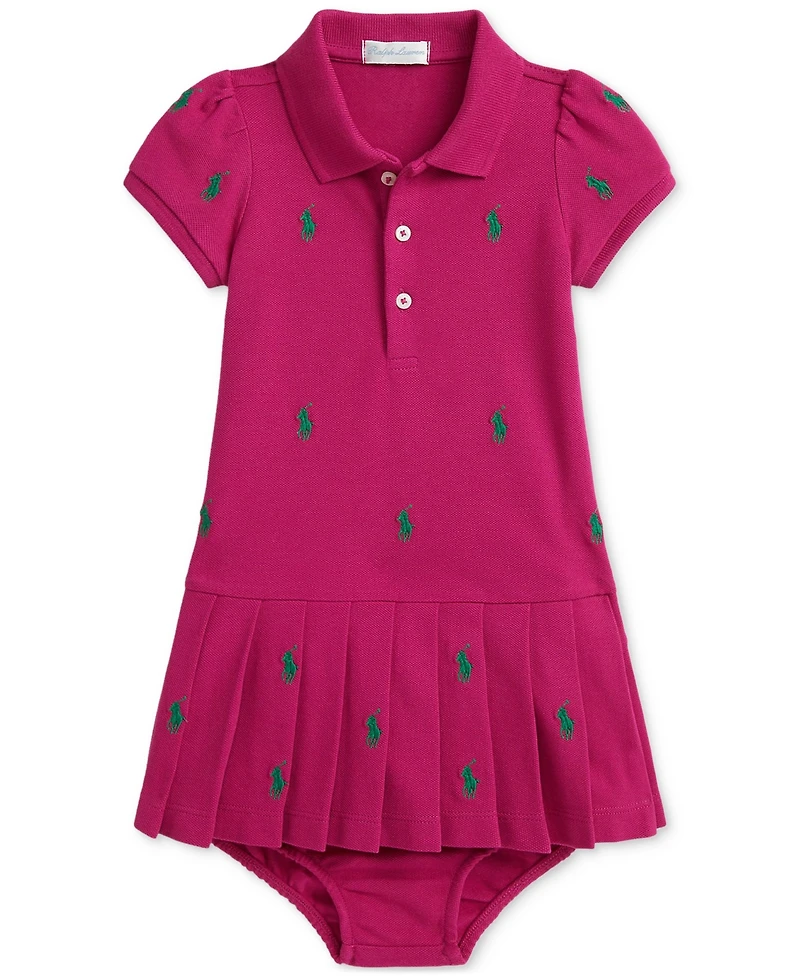 Polo Ralph Lauren Baby Girls Stretch Mesh Dress