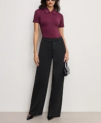 Good American Women's Weightless Scuba Collared Zip-Up Bodysuit