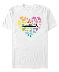 Fifth Sun Men's Minecraft Heart Short Sleeve T-Shirt