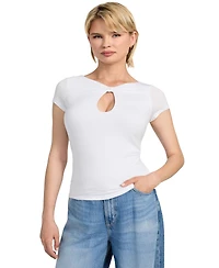 Guess Women's Joey Cutout Cap-Sleeve Top