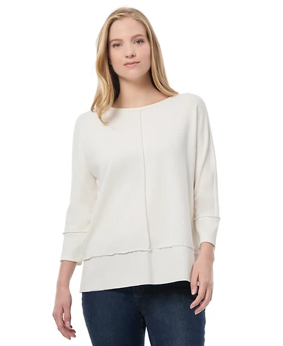 Jones New York Women's Serenity Knit 3/4 Sleeve Tunic Top
