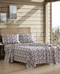 Beatrice Home Fashions Lodge 100-Thread Count Microfiber -Pc. Sheet Set