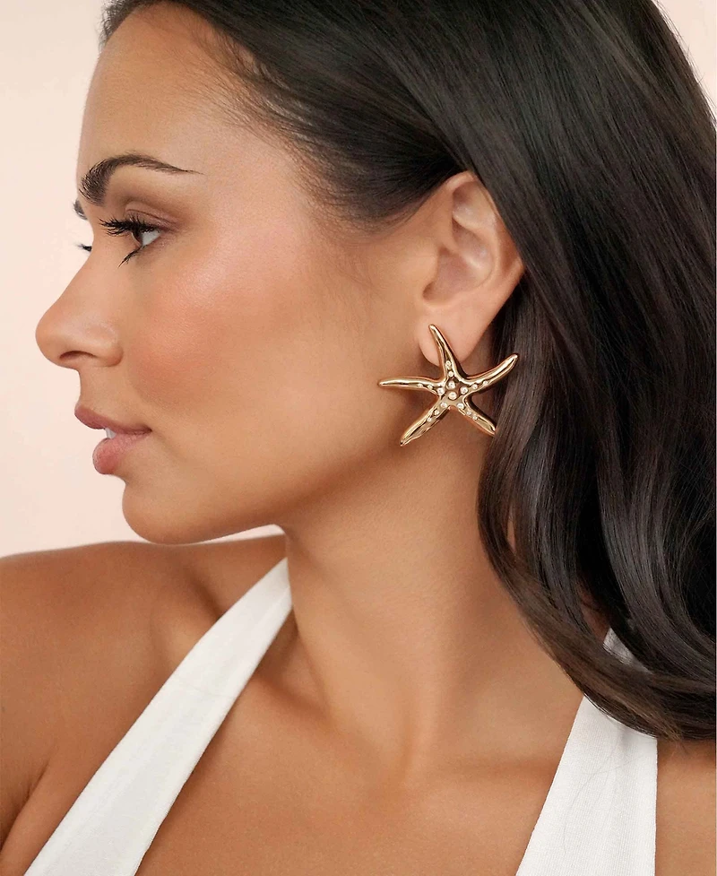 Ettika Starfish Luxe Statement Earrings