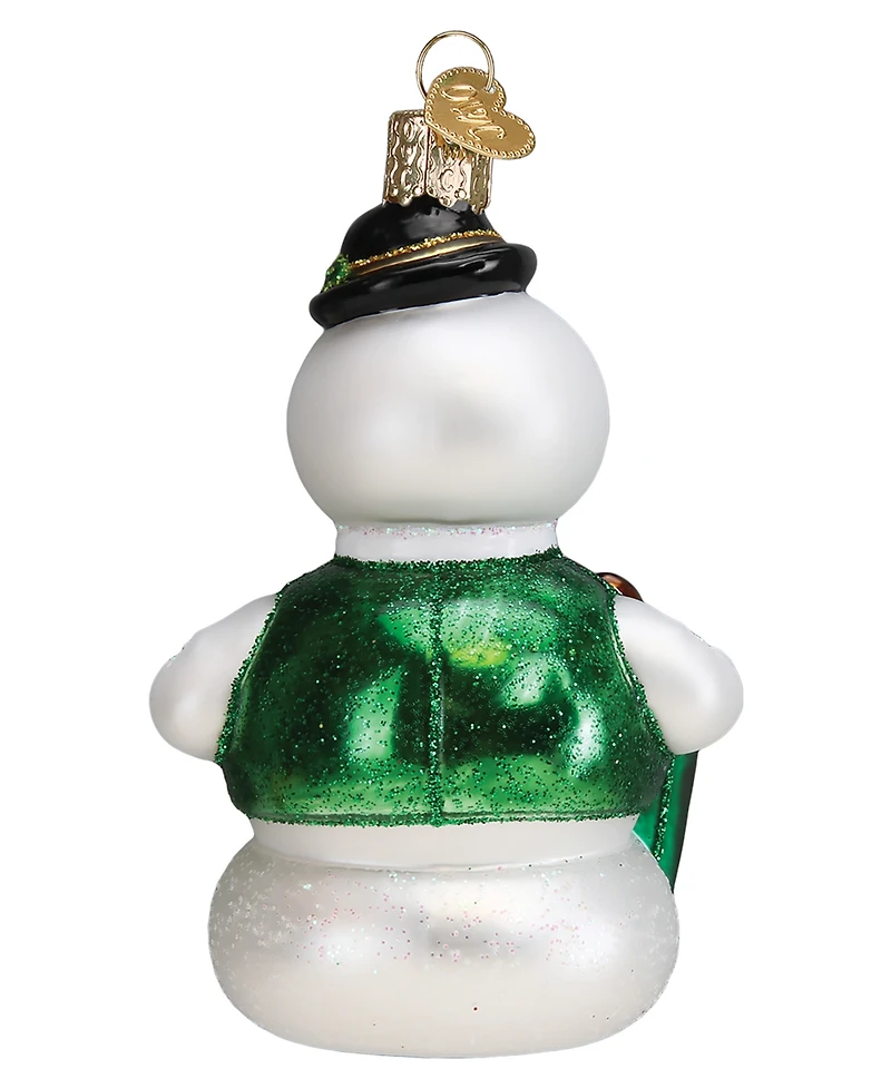 Old World Christmas 4.25" Rudolph the Red-Nosed Reindeer Sam the Snowman Ornament