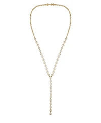 Vince Camuto Gold Tone Cascading Cubic Zirconia Y-Drop Necklace