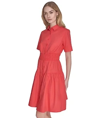 Vince Camuto Women's Cotton Short-Sleeve Shirtdress