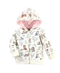 Hudson Baby Toddler Girls Hudson Cotton Hoodie, Bodysuit or Tee Top and Pant Set