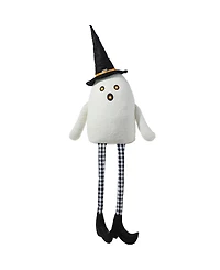 Glitzhome 65.25" Halloween Oversized Lighted Fabric Ghost Shelf Sitter