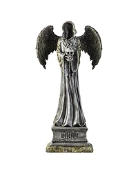 Glitzhome 24" Lighted Halloween Grim Reaper Resin Porch Decor