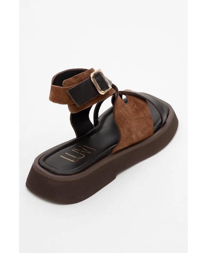 Minnea Suede Leather Sandal (Women)