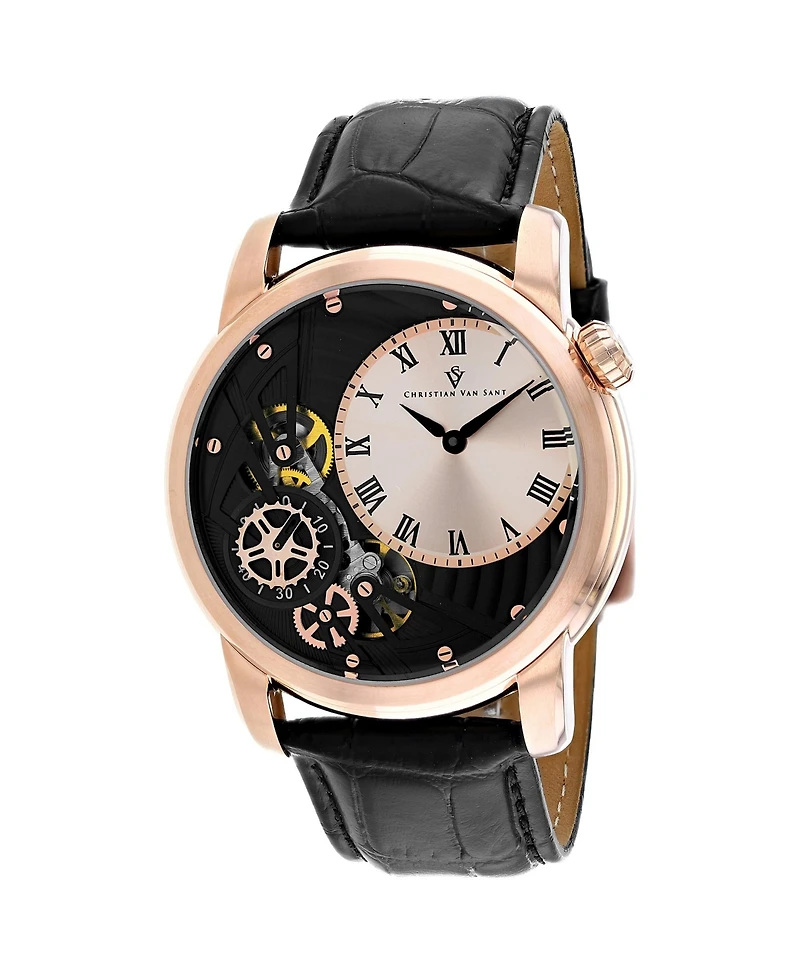 Christian Van Sant Men's Sprocket Auto-Quartz Rose gold Dial Watch - CV1549