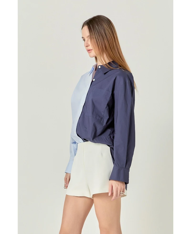 English Factory Women's Colorblock Shirt