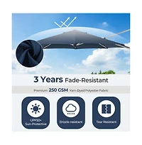 11 feet Outdoor Patio Umbrella with 360° Rotation and Adjustable Tilt