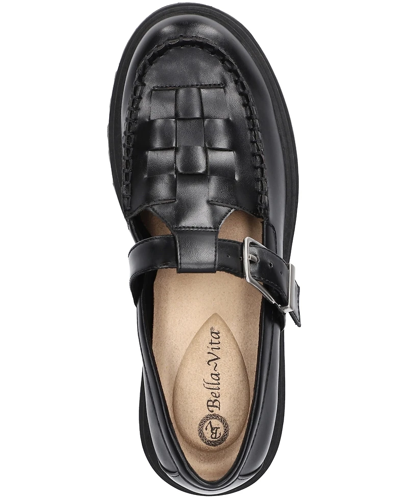 Bella Vita Women's Makell Comfort Lug Buckle Loafers