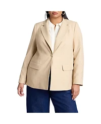 Eloquii Women's Plus Pinstripe Blazer
