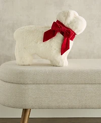 Holiday Lane Faux Fur Dog Decorative Pillow, 12" x 22", Exclusively for Macy's