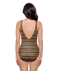 Miraclesuit Women's Sparkle Sands Odyssey Tummy-Control One-Piece Swimsuit
