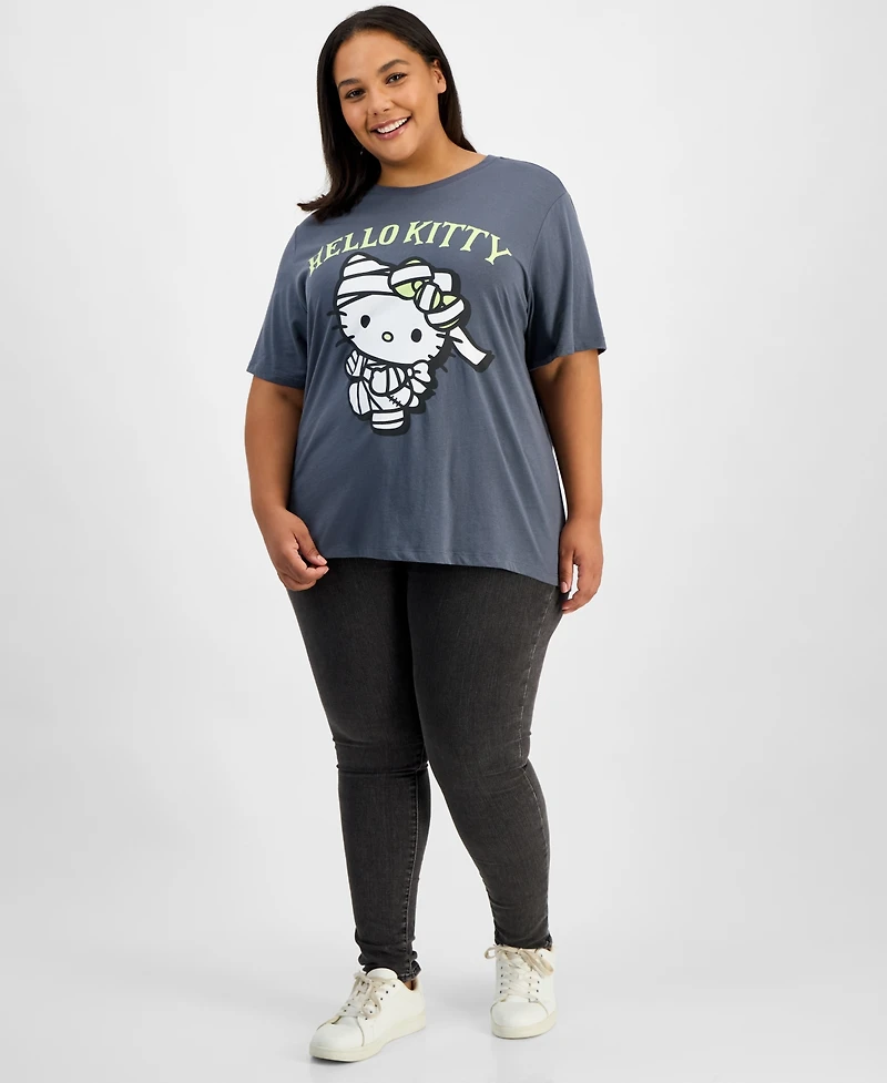 Grayson Threads, the Label Trendy Plus Hello Kitty Mummy Glow Dark T-Shirt