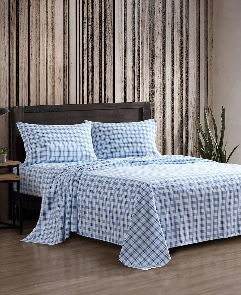 Eddie Bauer Printed Cotton Flannel 3-Pc. Sheet Set, Twin