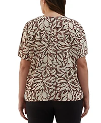 Ella Rafaella Plus Layered Dolman Short Sleeve Top