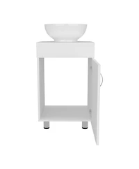 Vicksburg Bathroom Vanity, 1 Door, 4 Legs, White