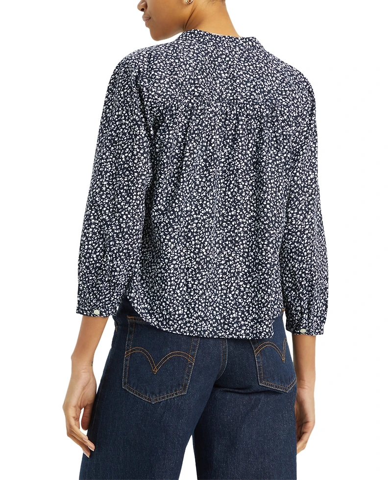 Levi's Women's Lilah Button-Front 3/4-Sleeve Blouse