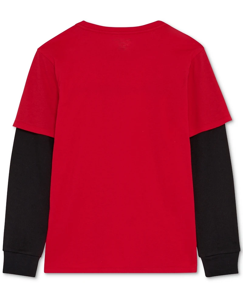 Champion Big Boys Layered-Look Logo Graphic T-Shirt