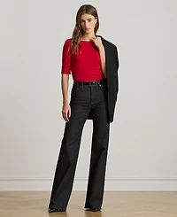 Lauren Ralph Lauren Petite Stretch Cotton Boatneck Tee