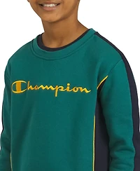 Champion Big Boys Colorblocked Crewneck Sweatshirt
