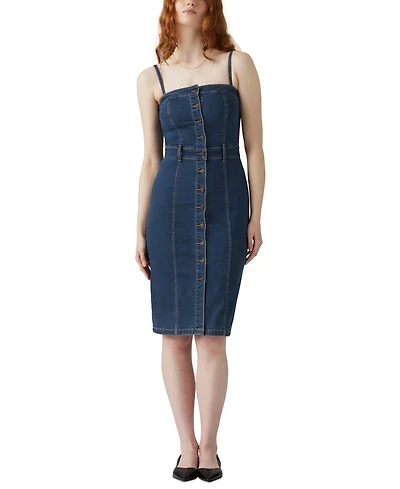 Levi's Women's Denim Bustier Button-Front Dress