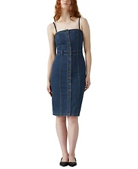 Levi's Women's Denim Bustier Button-Front Dress
