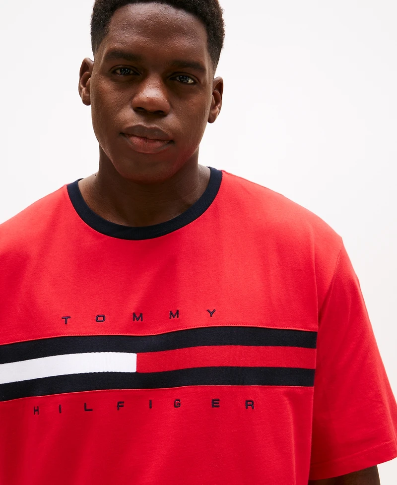 Tommy Hilfiger Men's Big & Tall Tino Logo Short Sleeve T-Shirt